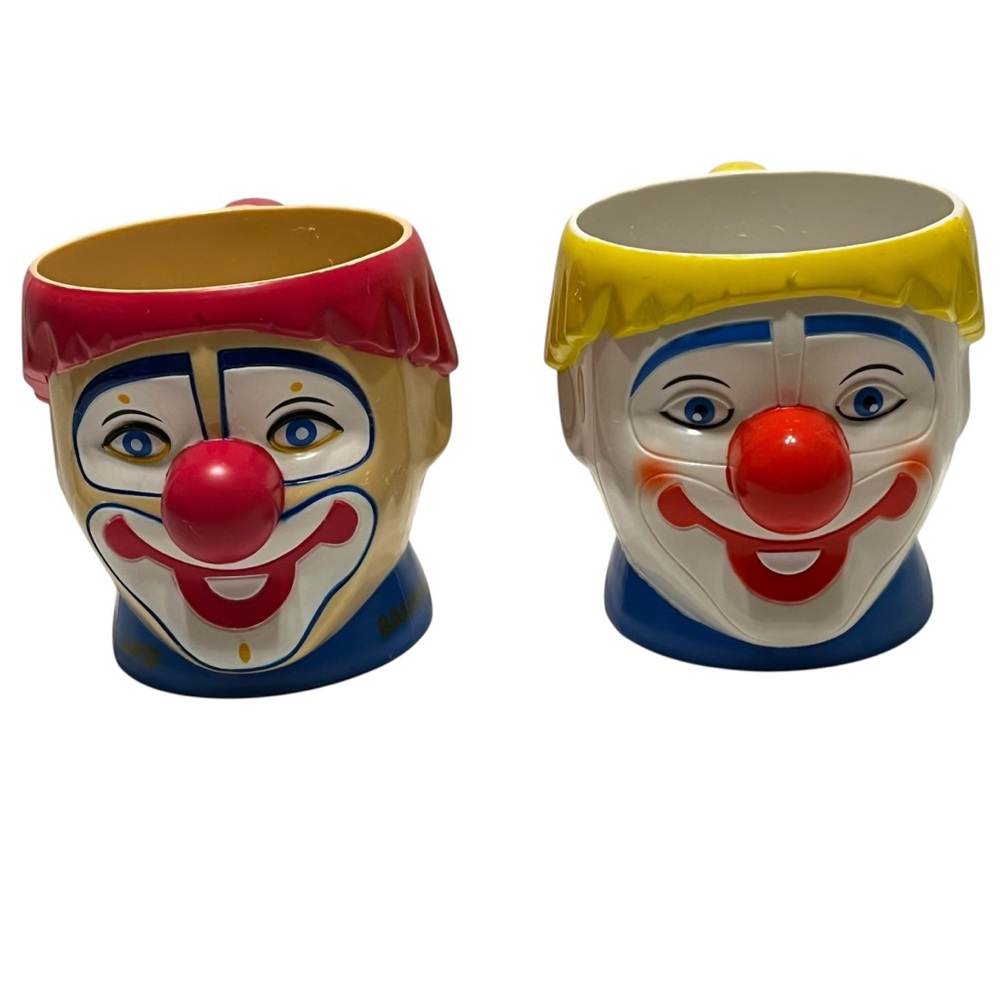 Vintage Lot Of 2 Ringling Bros. Barnum & Bailey Circus Clown Mugs Cup Souvenir